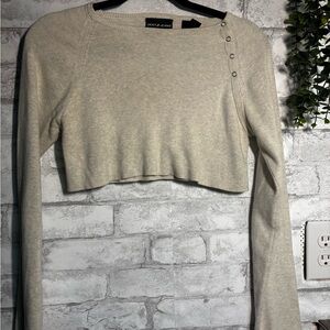 DKNY Light Cream Half  Sweater